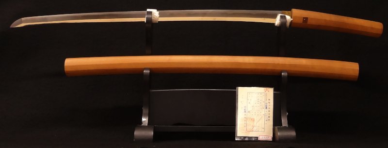 1円～【おたからや】N-4123/わきざし[長さ]59.7cm[反り]1.0cm[目釘]2個[銘] 無銘 白鞘 愛媛県登録