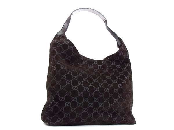 1円 GUCCI グッチ 001.3297 00914 GG柄 スエード×レザー メタル 