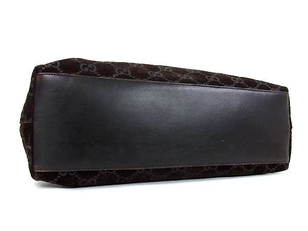 1円 GUCCI グッチ 001.3297 00914 GG柄 スエード×レザー メタル 