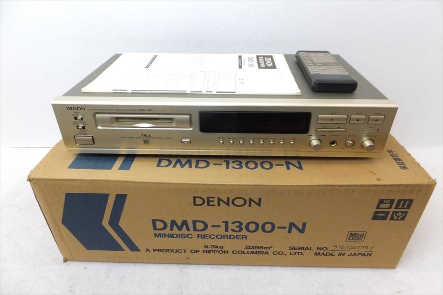 オーディオ機器 DENON DMD-1300 MDプレーヤー 本体 リモコン付 訳あり