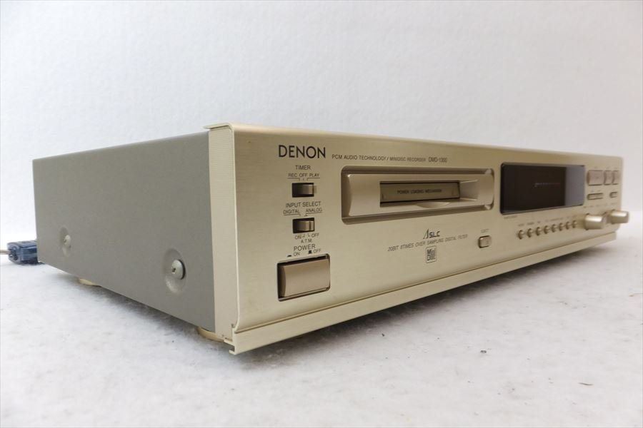 オーディオ機器 DENON DMD-1300 MDプレーヤー 本体 リモコン付 訳あり