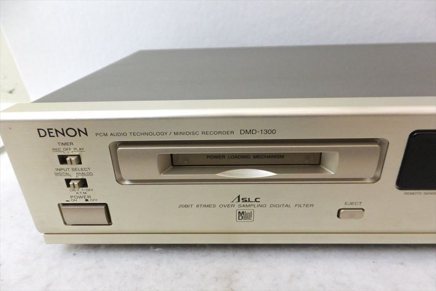 オーディオ機器 DENON DMD-1300 MDプレーヤー 本体 リモコン付 訳あり