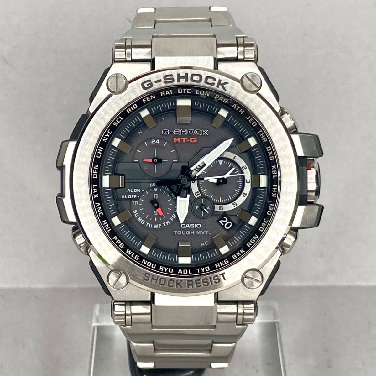 極美品 箱説付G-SHOCK MTG-S1000D-1AJF MT-G タフソーラー 電波受信 