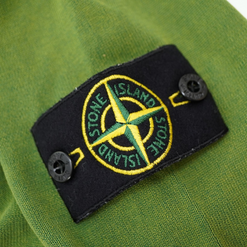 美品 STONE ISLAND Vネック コットンニット セーター パープル 