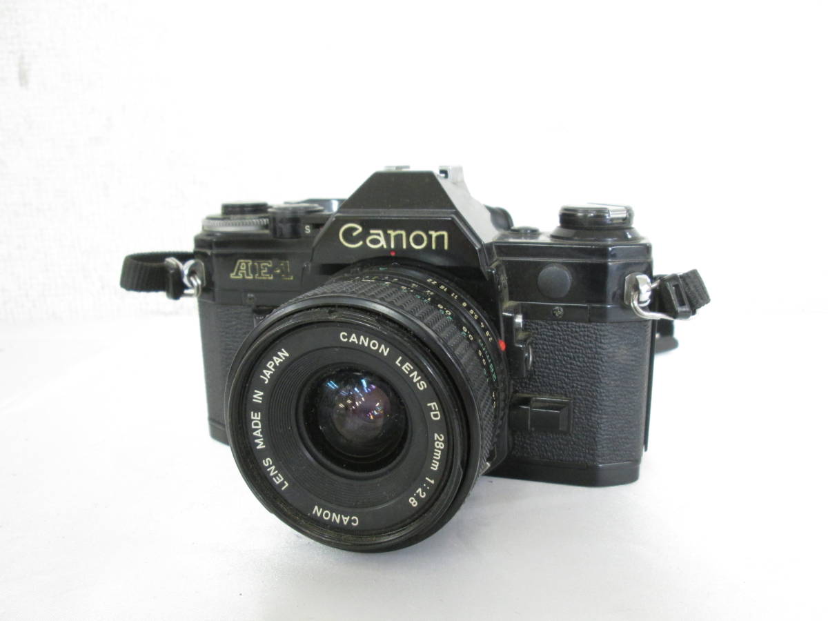 ② Canon キャノン AE-1 CANON LENS FD 28mm 1:2.8 フィルムカメラ ② Canon キャノン AE-1 CANON LENS FD 28mm 1:2.8 フィルムカメラ
