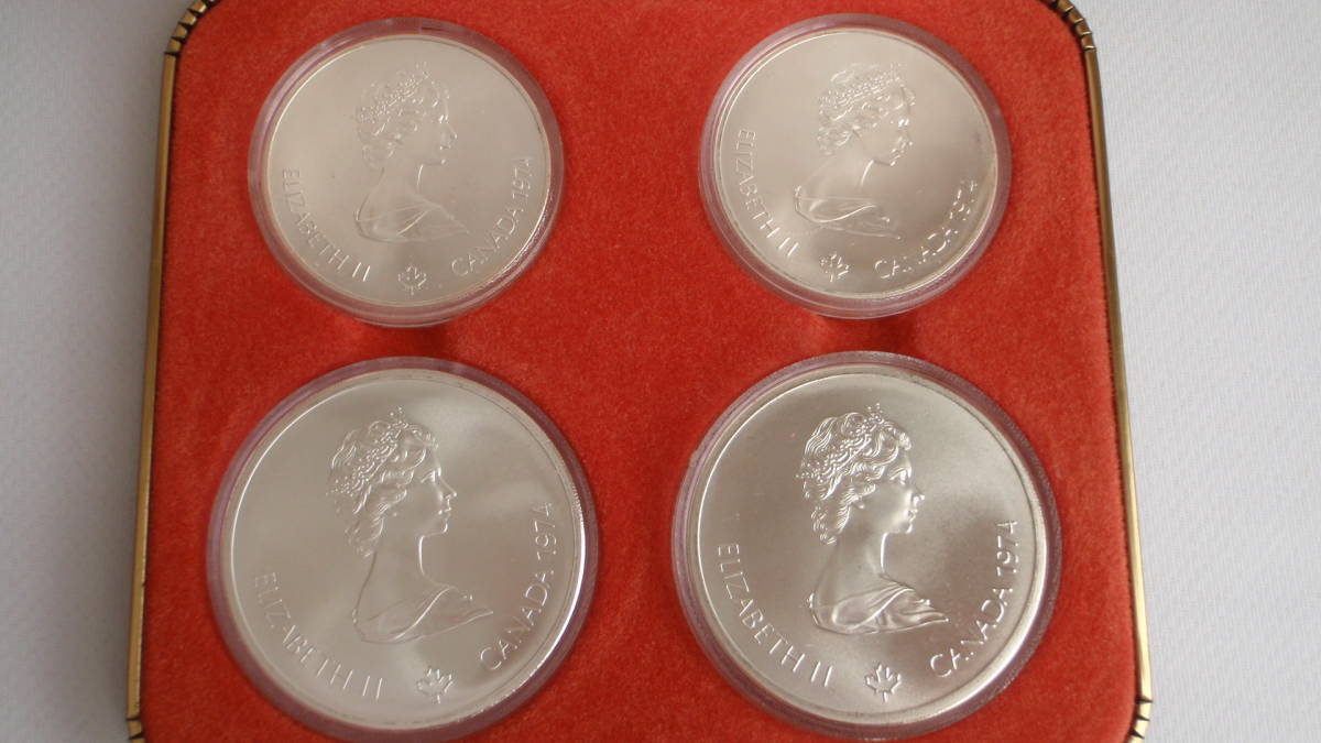 1973年 カナダ 1976年 モントリオール オリンピック 記念銀貨 4点