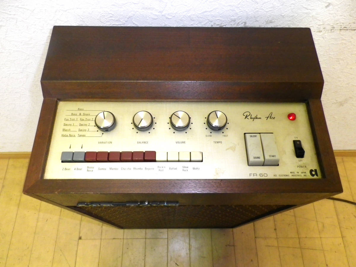 ◇1円スタートACE TONE リズムマシン RhythmAce FR-60 音出確認 1970 