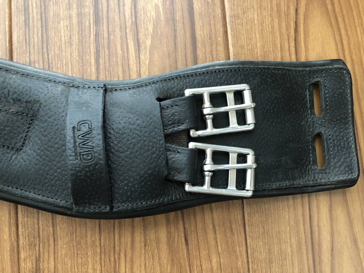 乗馬 腹帯 馬場 CWD 60㎝ ブラック ドレッサージュ 鞍 馬場用革腹帯 