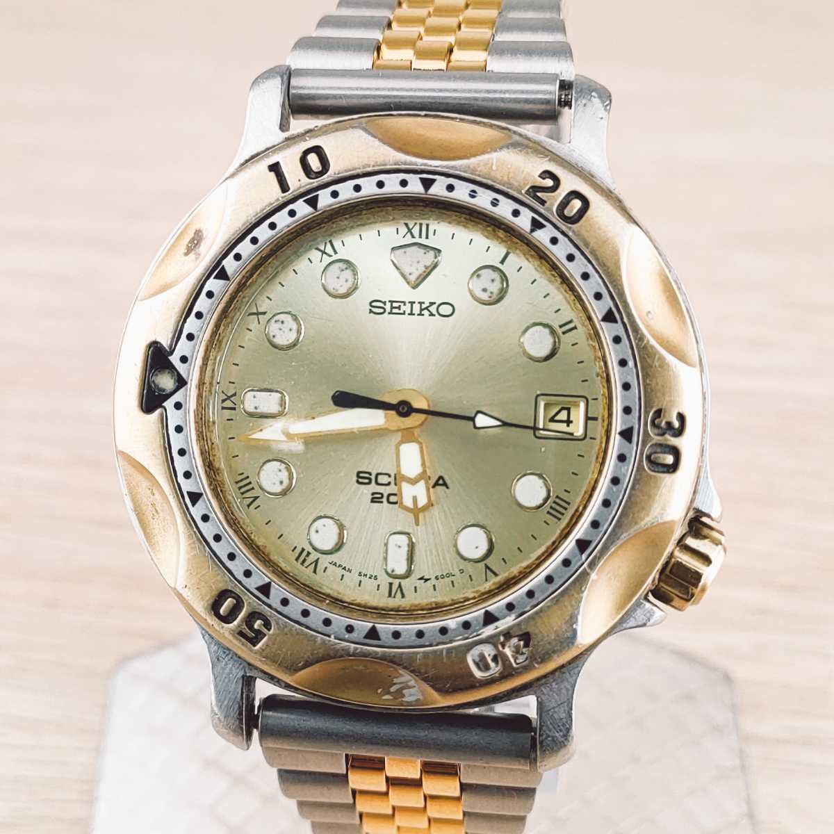 SEIKO SCUBA200 5H25-6000 クオーツ 電池切れ ベルト不良 SEIKO 