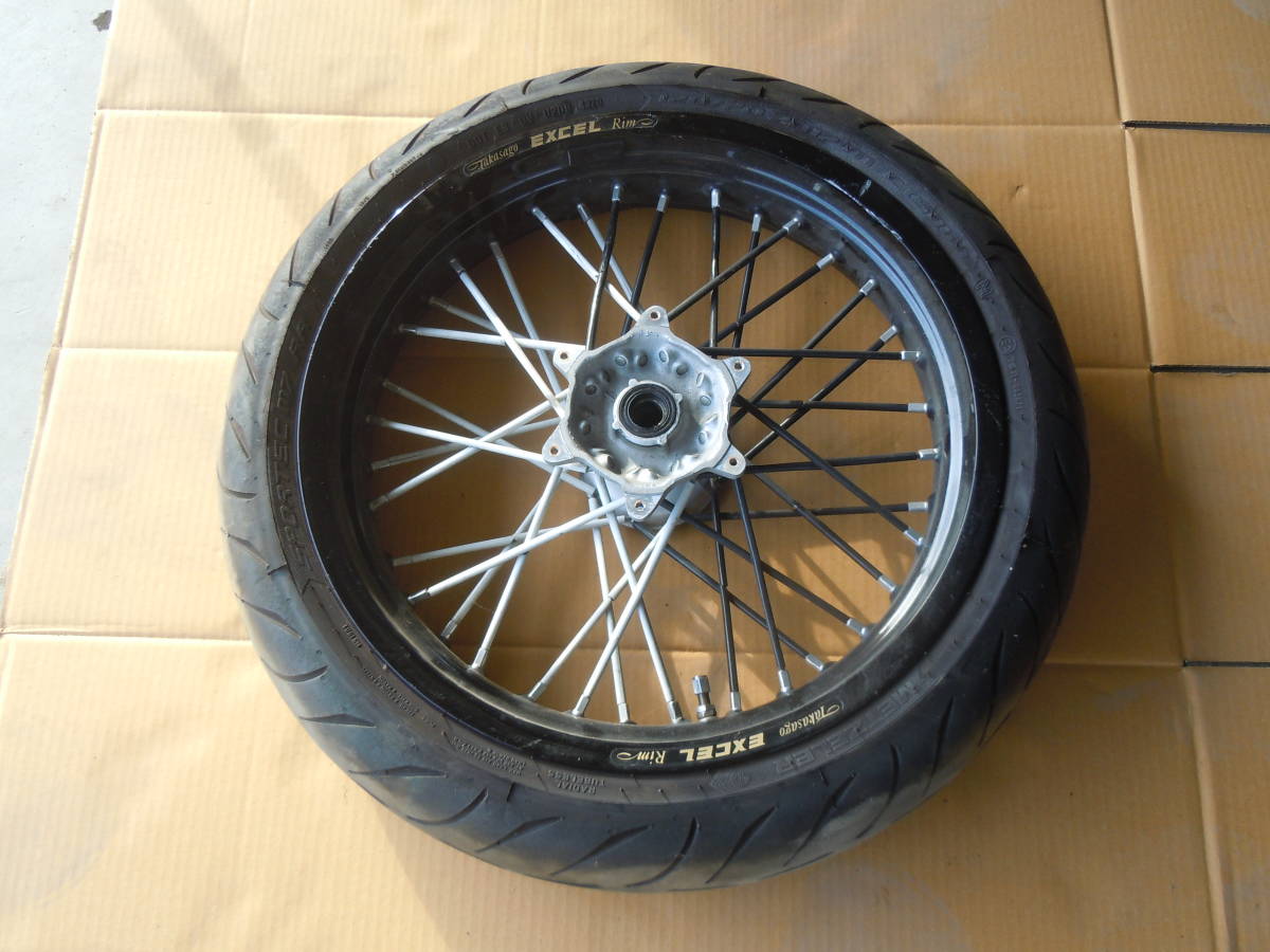 DR-Z400SM SUZUKI チューブレス加工 エクセル ホイール モタード