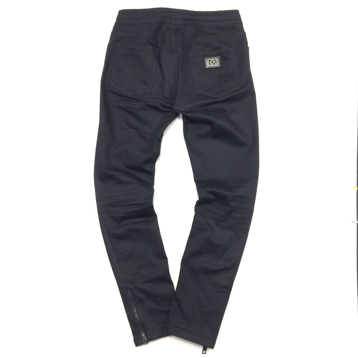 ドルチェ&ガッバーナ DG 黒 SKINNY STRETCH ペインテッド加工 デザイン 