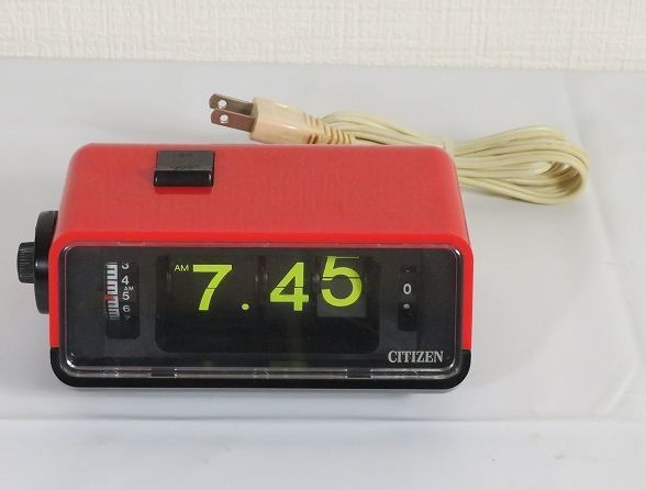 全国無料，SALE 7 CITIZEN/シチズン パタパタ時計/目覚まし時計/置時計 5RD025/赤/デジタル電気時計/昭和レトロ/ 現状品(一般)｜売買されたオークション情報、yahooの商品情報をアーカイブ公開 - オークファン 置時計