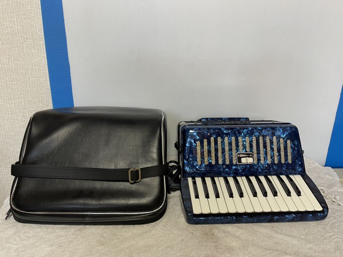 YAMAHA アコーディオンT-25B 青 ソフトケース付き ヤマハ
