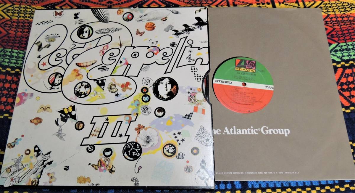 ♪ LED ZEPPELIN/Ⅲ 米ATLANTIC盤LP SD7201 MasterCraft PR刻印 レッド 