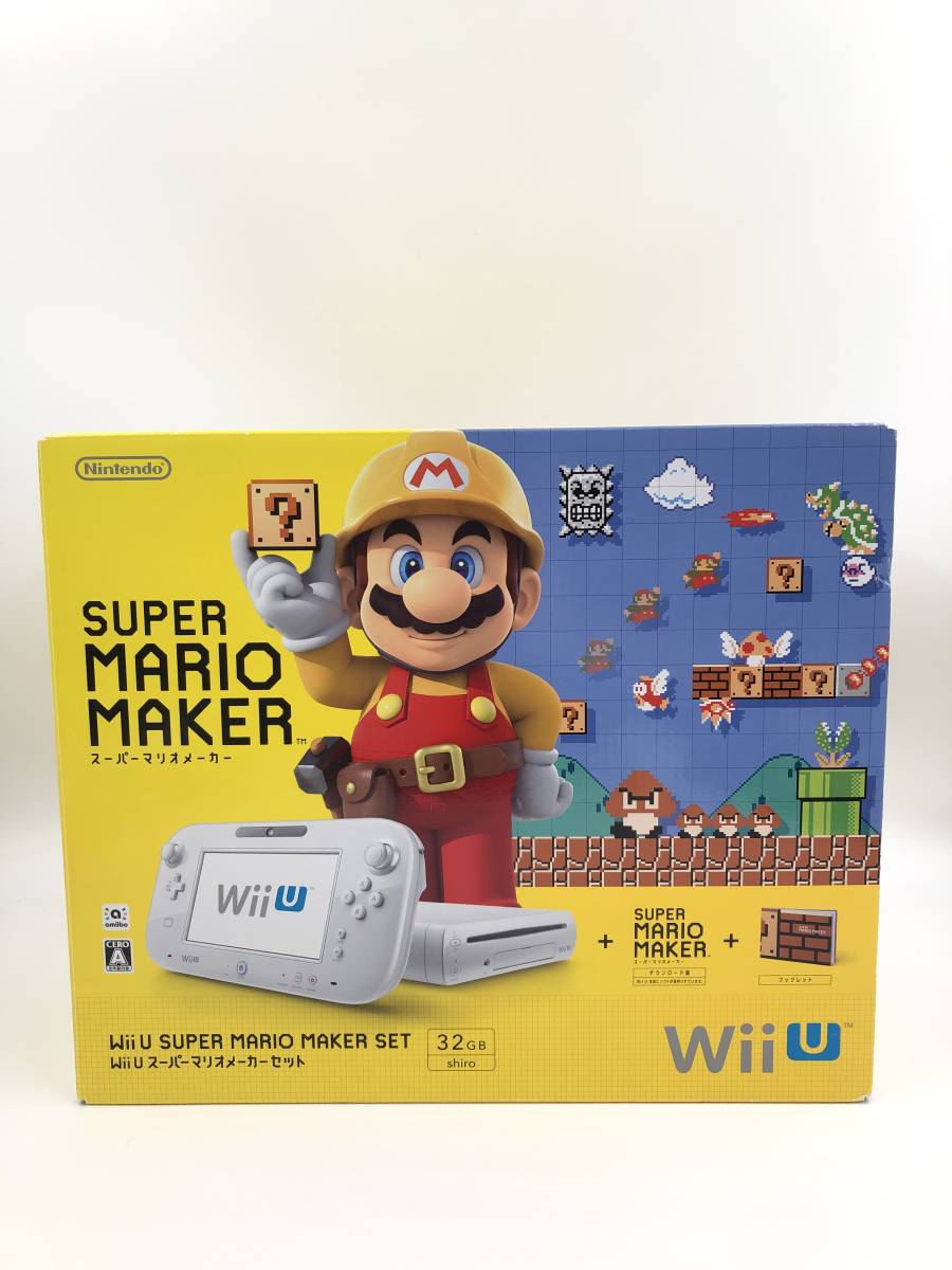 新品同様～極美品 完品】 Wii U スーパーマリオメーカー セット 画面に