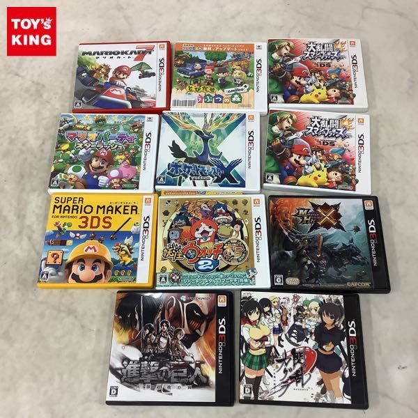 1円〜 ニンテンドー3DS ソフト マリオパーティ スターラッシュ、大乱闘