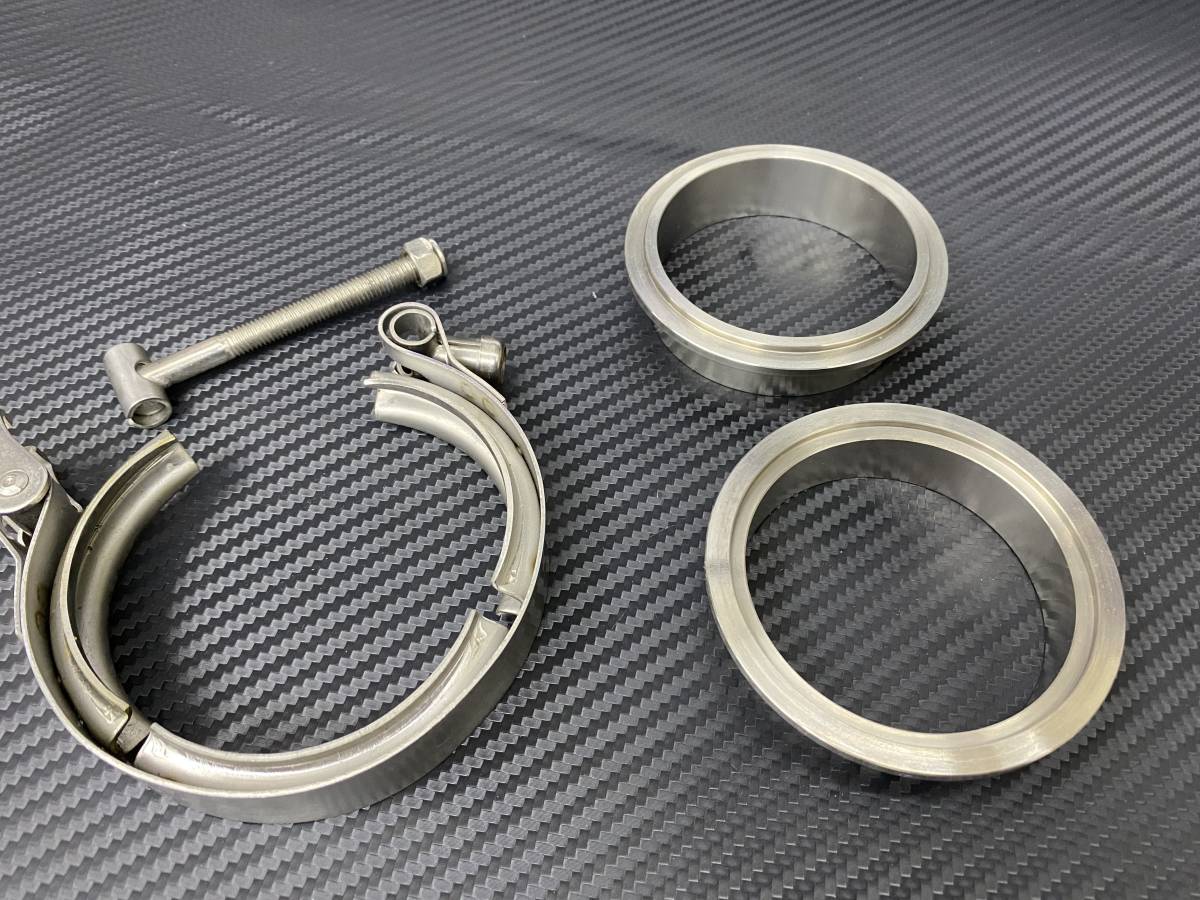 チタンマフラーフランジ　Vバンド　カップリング　φ50.8　50.8パイ　チタンマフラー　軽量 カップリング フランジ V マフラーバンド Vバンドクランプ チタンカップリングフランジΦ80