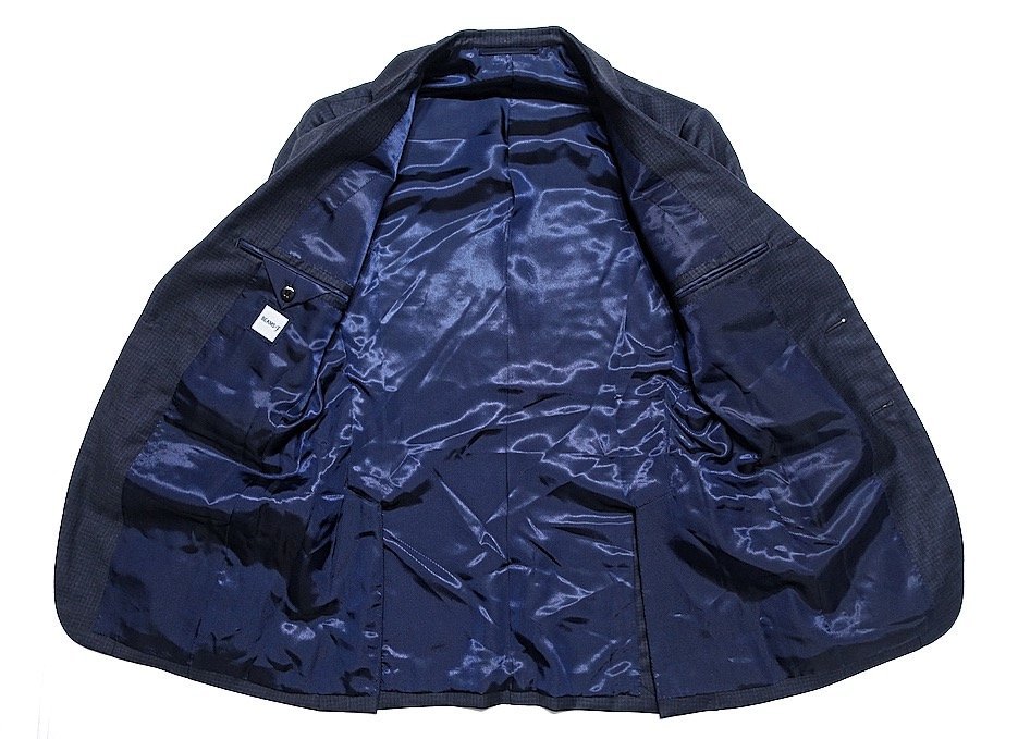 美品 BEAMS F ビームスエフ スーツ チャコールグレー 46 バーズアイ