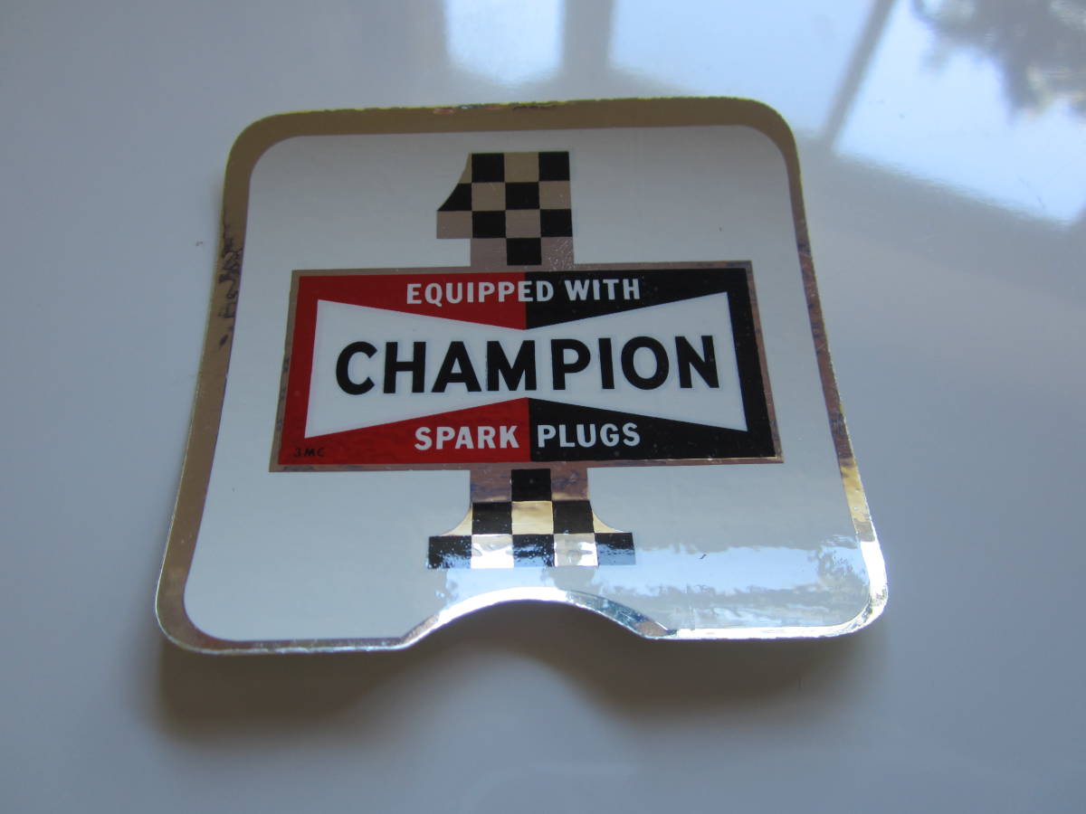 CHAMPION 1 スパークプラグ チェッカーフラッグ チャンピオン 旧車