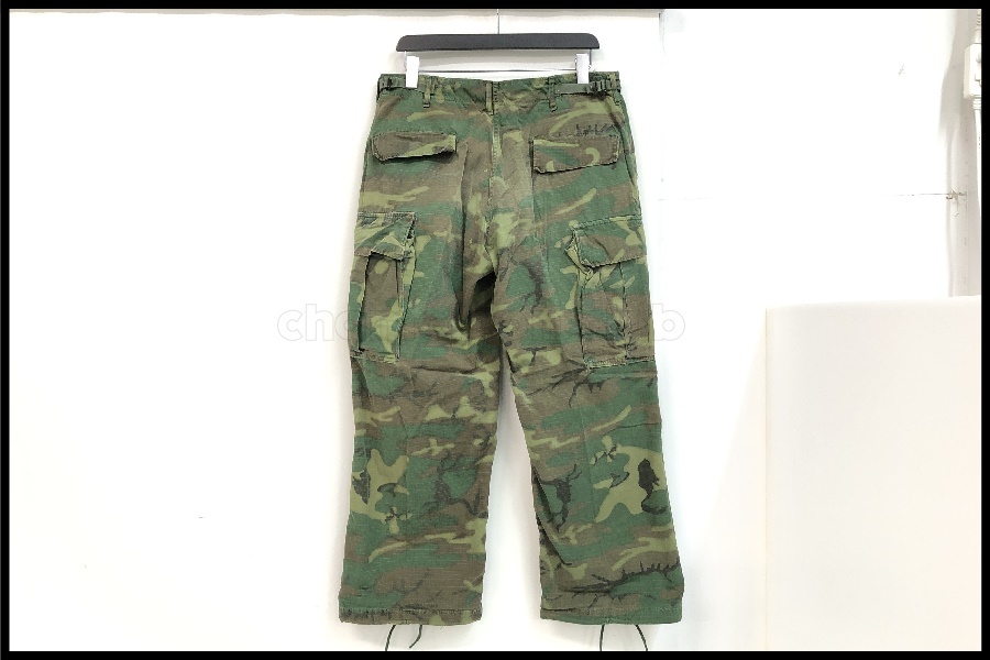 東京)米軍放出品 ジャングルファティーグパンツ ERDL DSA100-68 名