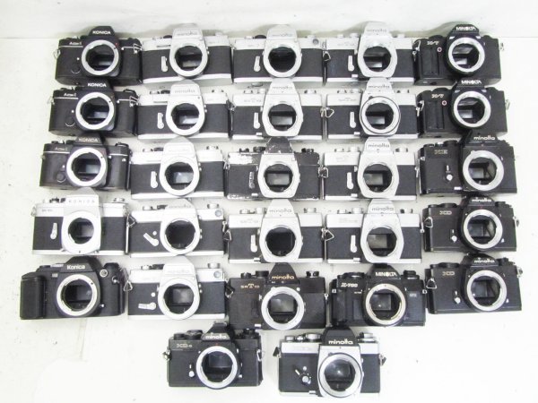 〔J911〕 ジャンク フイルム 一眼 MF カメラ KONICA コニカ MINOLTA ミノルタ ACOM-1/XD/XD-S/XEb ...