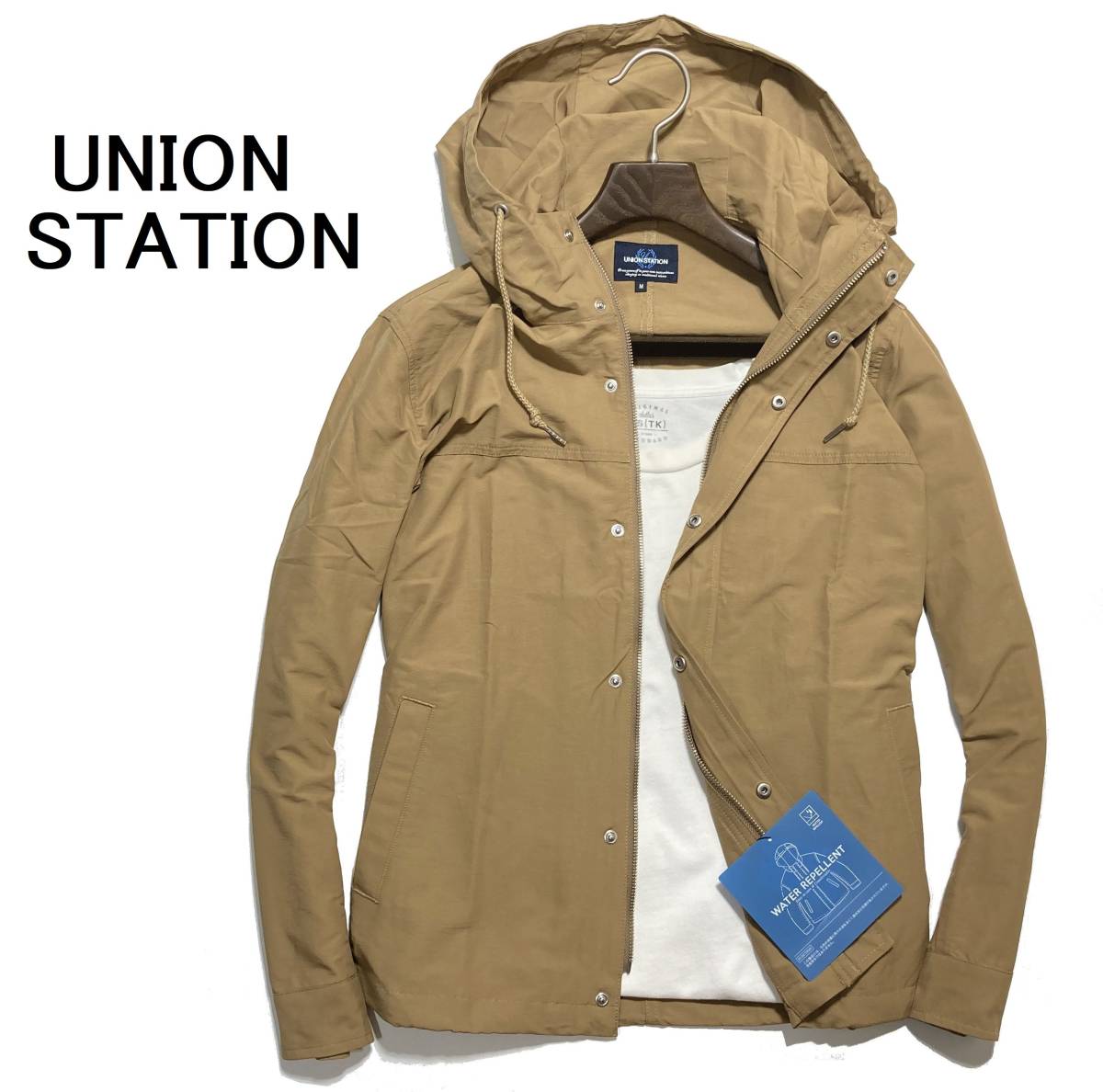 新品，大得価 55903 メンズビギ UNION STATION 撥水機能 マウンテンパーカー グログラン生地 ベージュ XL(XLサイズ以上)｜売買されたオークション情報、yahooの商品情報をアーカイブ公開 - オークファン XLサイズ以上