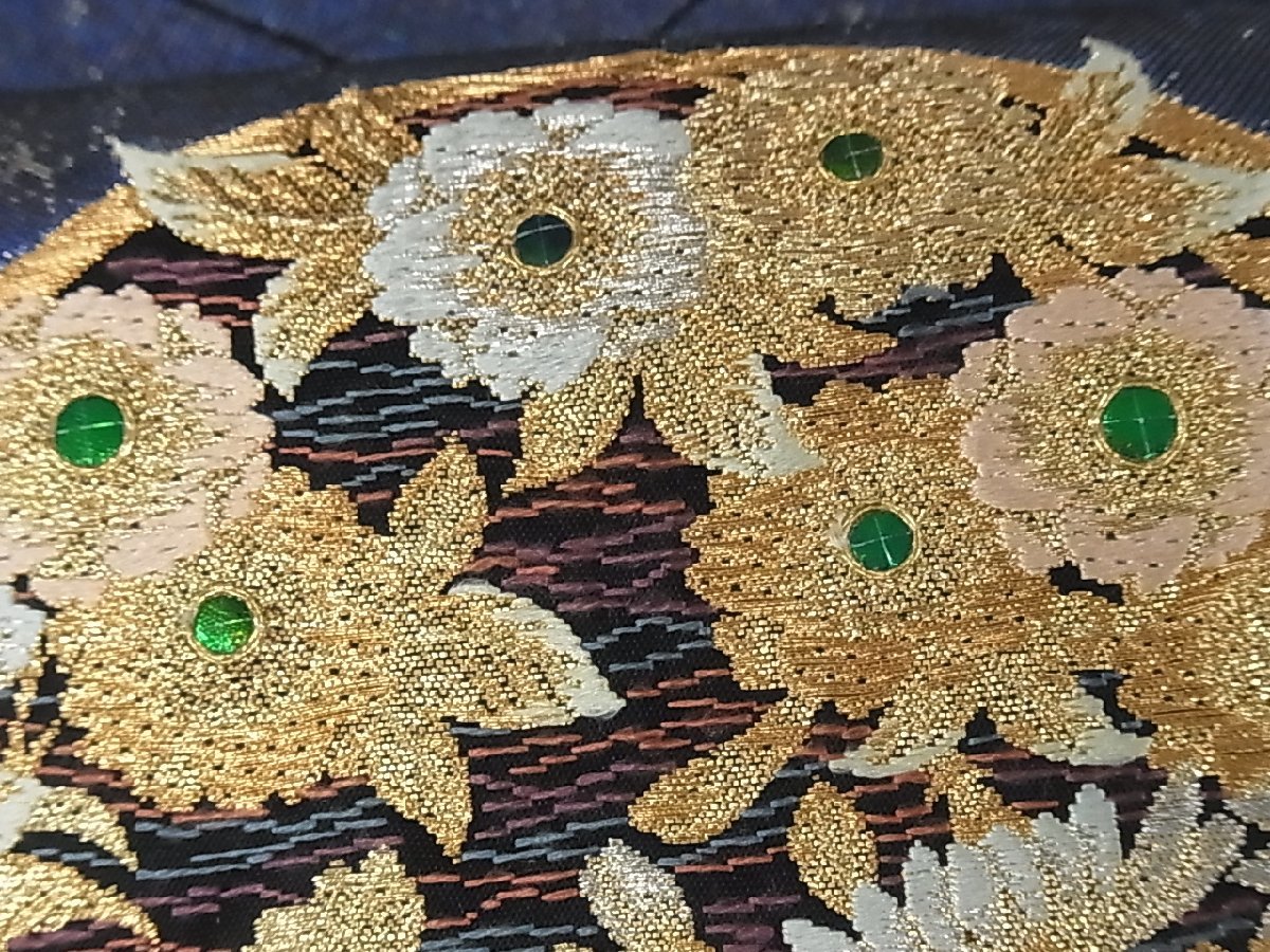 平和屋着物□六通太鼓柄袋帯 唐織 玉蟲貴人 花丸文 金糸 逸品 fb2227 
