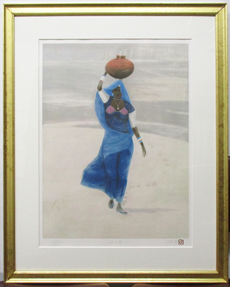 黒田アキ ed.34⁄50 直筆サイン 額装 71x90cm 現代アート リトグラフ