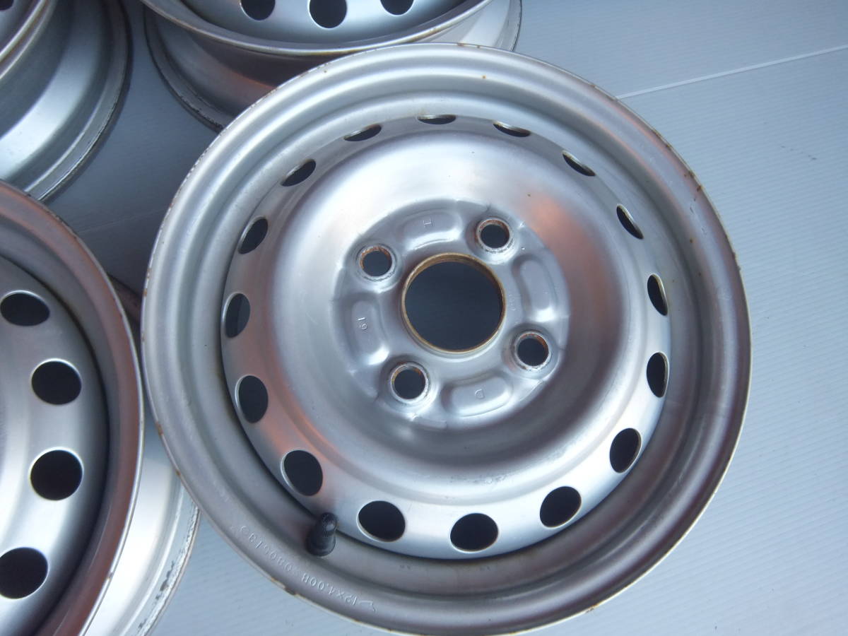 【ダイハツ】ハイゼットカーゴ トラック 純正スチールホイール 12x4J 4-100 +40 ハブ54☆4本セット 21030-10 検)ピクシスバン トラック