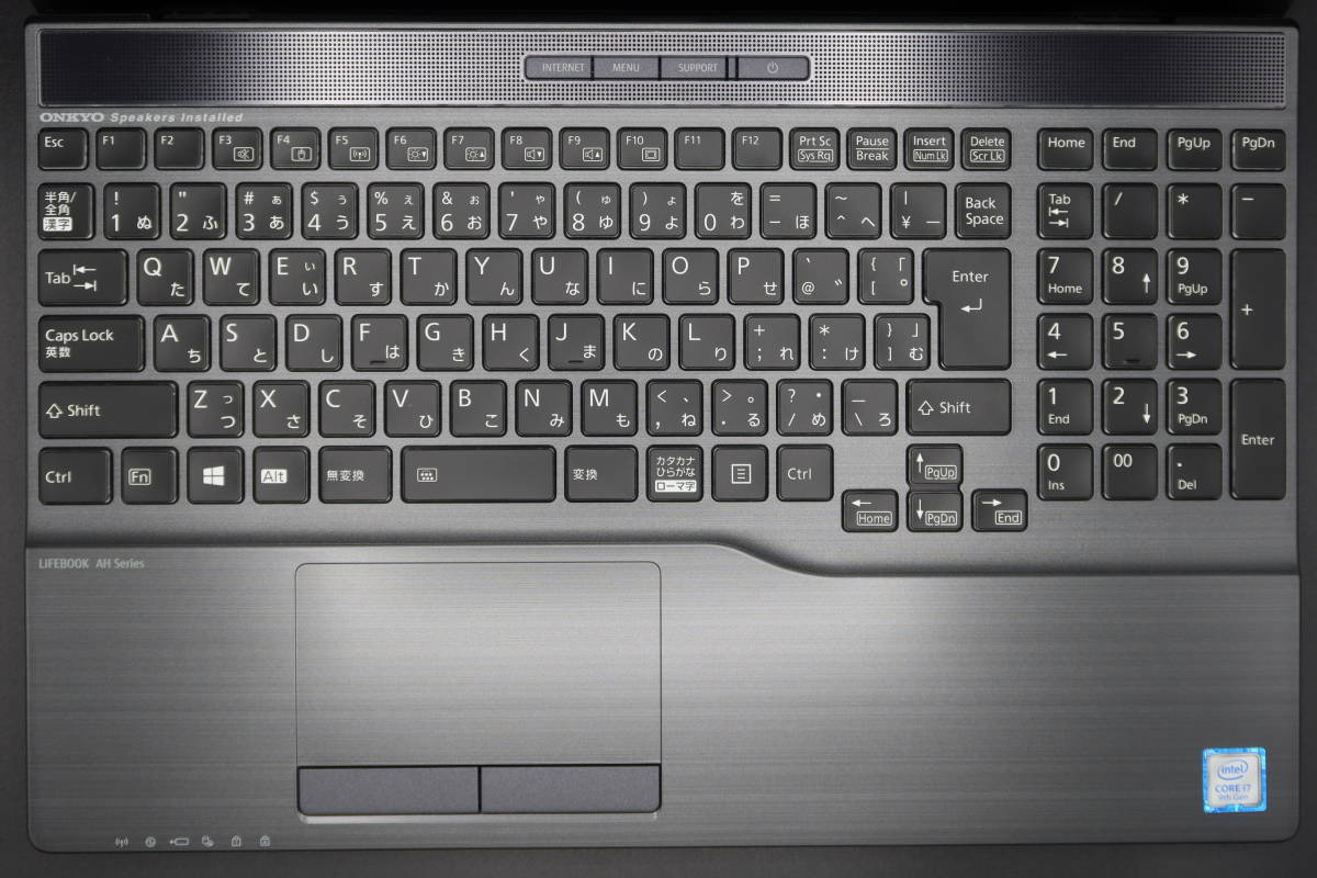 ☆富士通 AH-X/D3 FMVAXD3BG Core i7-9750H SSD1TB メモリ16GB 4K有機