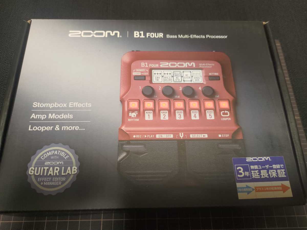 未使用品 ZOOM B1FOUR ベース用マルチエフェクター B1 ZOOM FOUR 動作