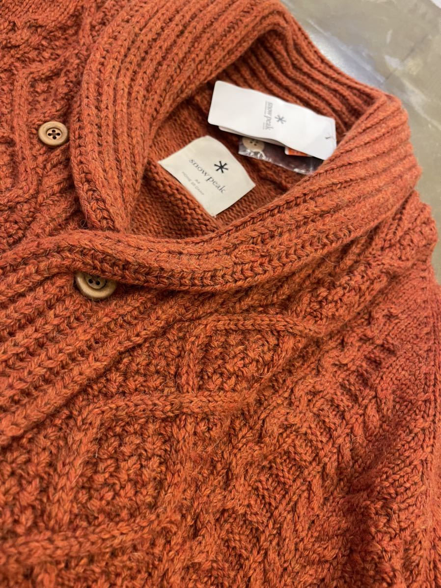 peak Knit snow イノウエ The Knit&frasl;セーター(厚手)&frasl;S&frasl;ナイロン **SNOW PEAK**スノーピーク**Alpaca Knit Cardigan**カーディガン**Mサイズ**送料無料