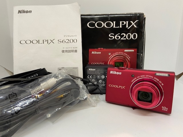 ☆極上美品☆NIKON ニコン coolpix S6200 レッド コンパクトデジタル
