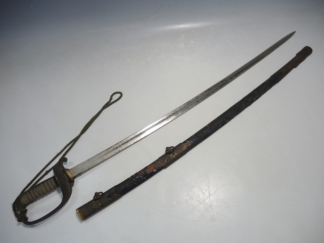 旧日本軍 指揮刀 サーベル 桜紋様 鞘付き 桜紋 旧日本軍 指揮刀 模造刀 - 軍刀 サーベル Yahoo!オークション 長