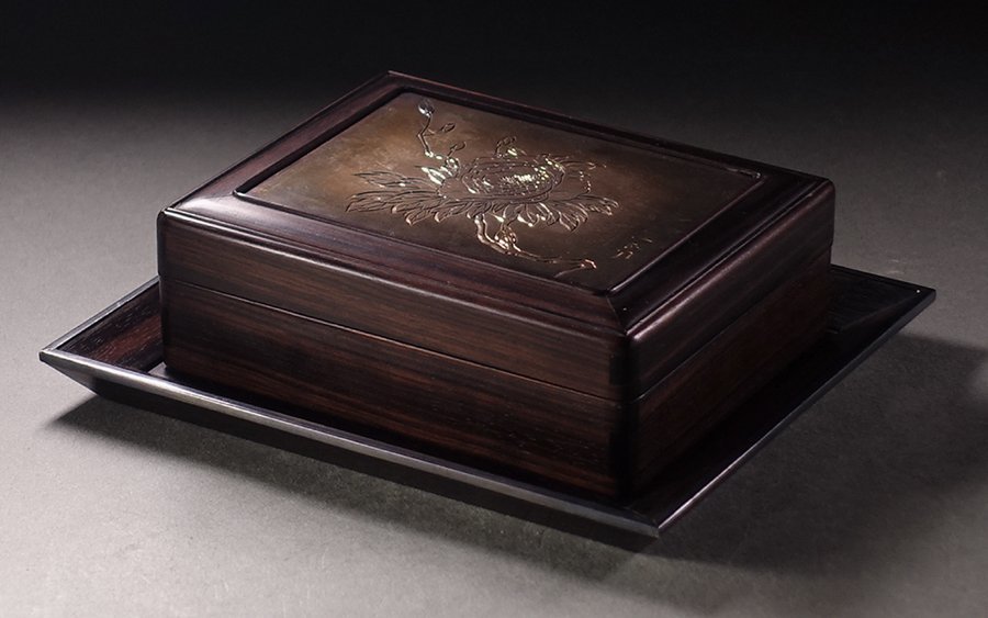 茶道具 棗 漆器 螺鈿 : 共箱 平野玉鳳 蒔絵師 ☆輪島塗！蒔絵師『平野