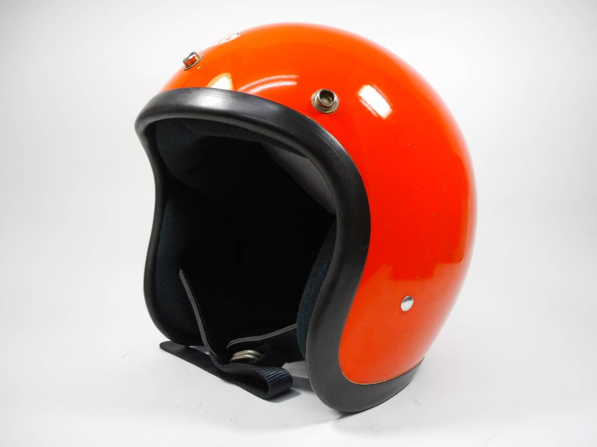 Sシェル 70s BELL R-T ジェットヘルメット 6 7/8 目深加工済み M☆70