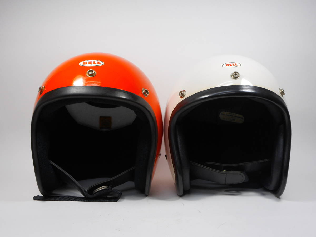 Sシェル 70s BELL R-T ジェットヘルメット 6 7/8 目深加工済み M☆70 