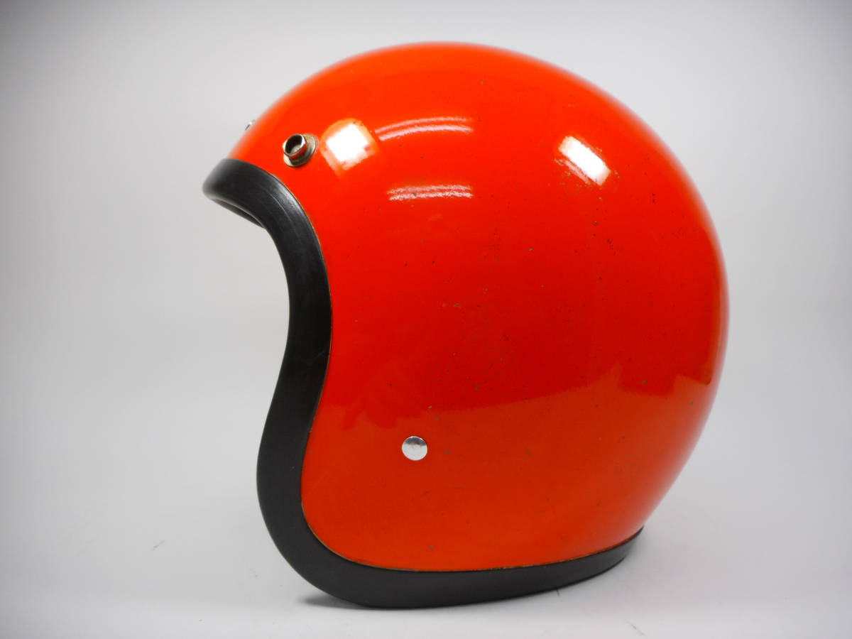 Sシェル 70s BELL R-T ジェットヘルメット 6 7/8 目深加工済み M☆70