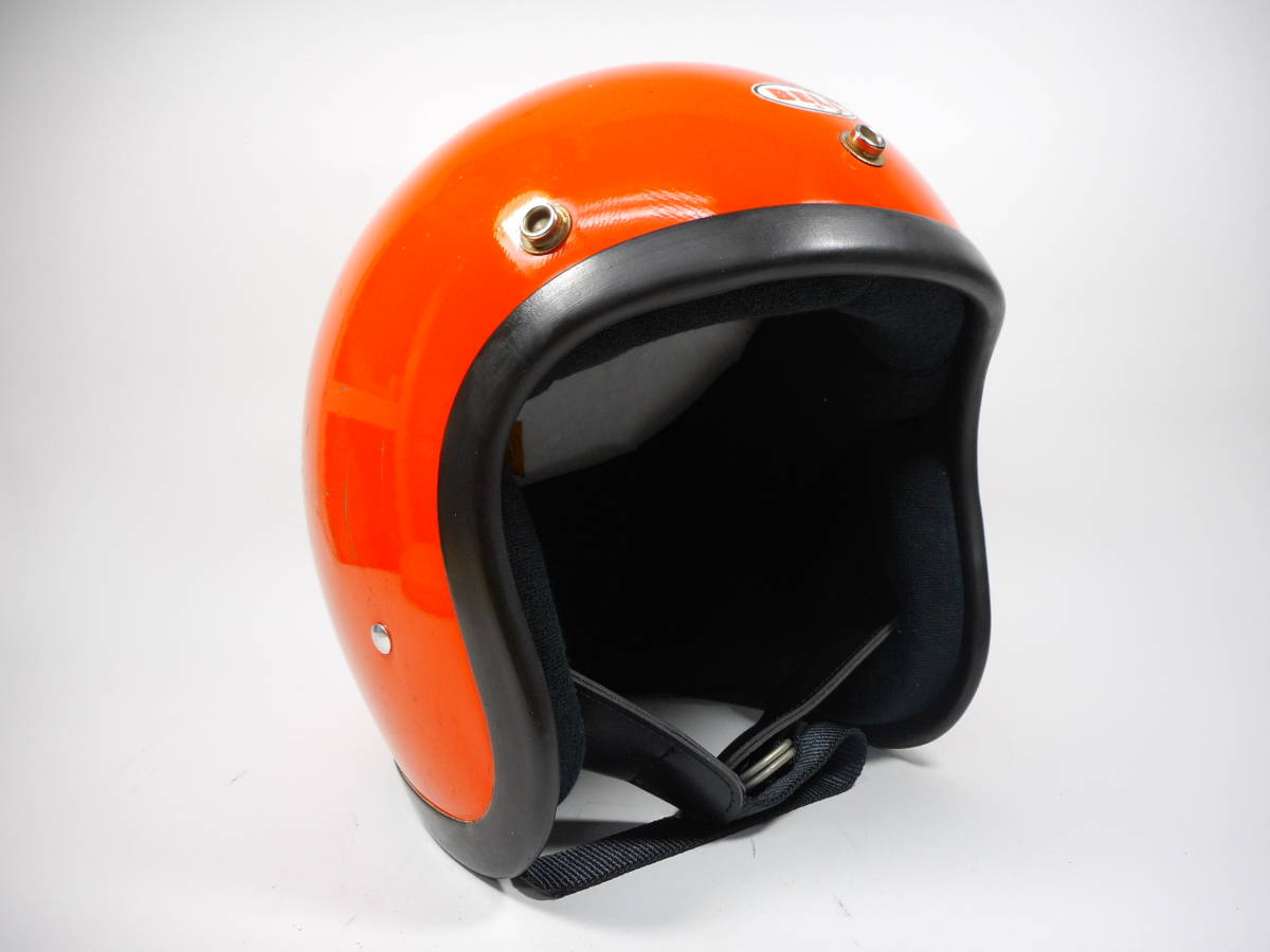 Sシェル 70s BELL R-T ジェットヘルメット 6 7/8 目深加工済み M☆70