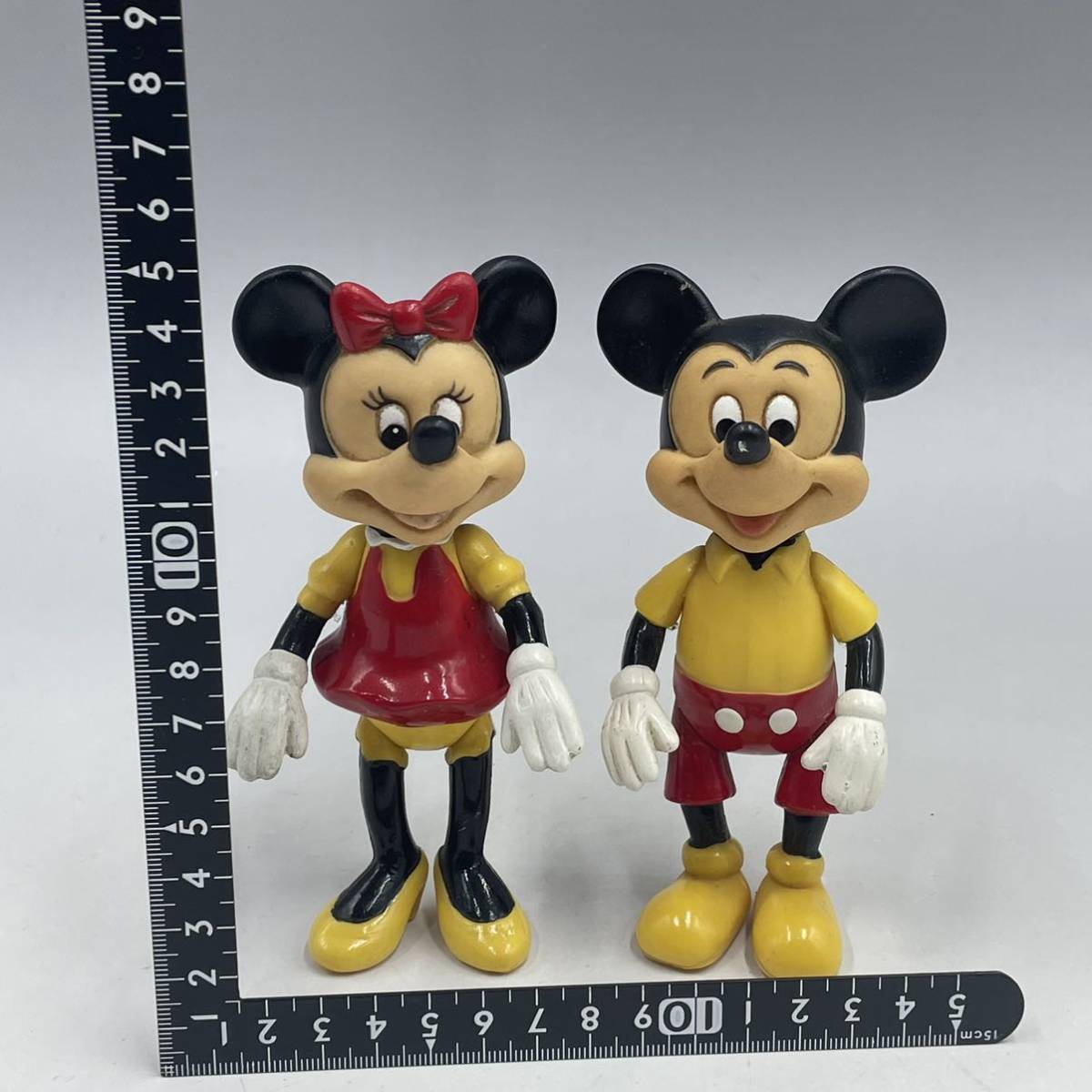 D644 ミッキー ミニー 当時物 ソフビ人形 昭和レトロ ディズニー