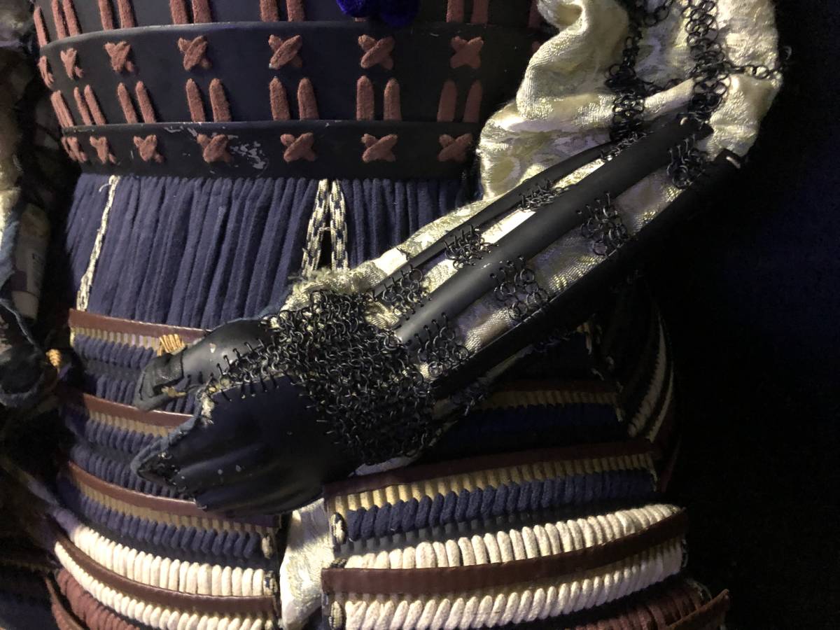 ☆甲冑 等身大甲冑 鎧兜一式 鎧櫃 武具 武将 具足 大袖鎧 時代 草履 
