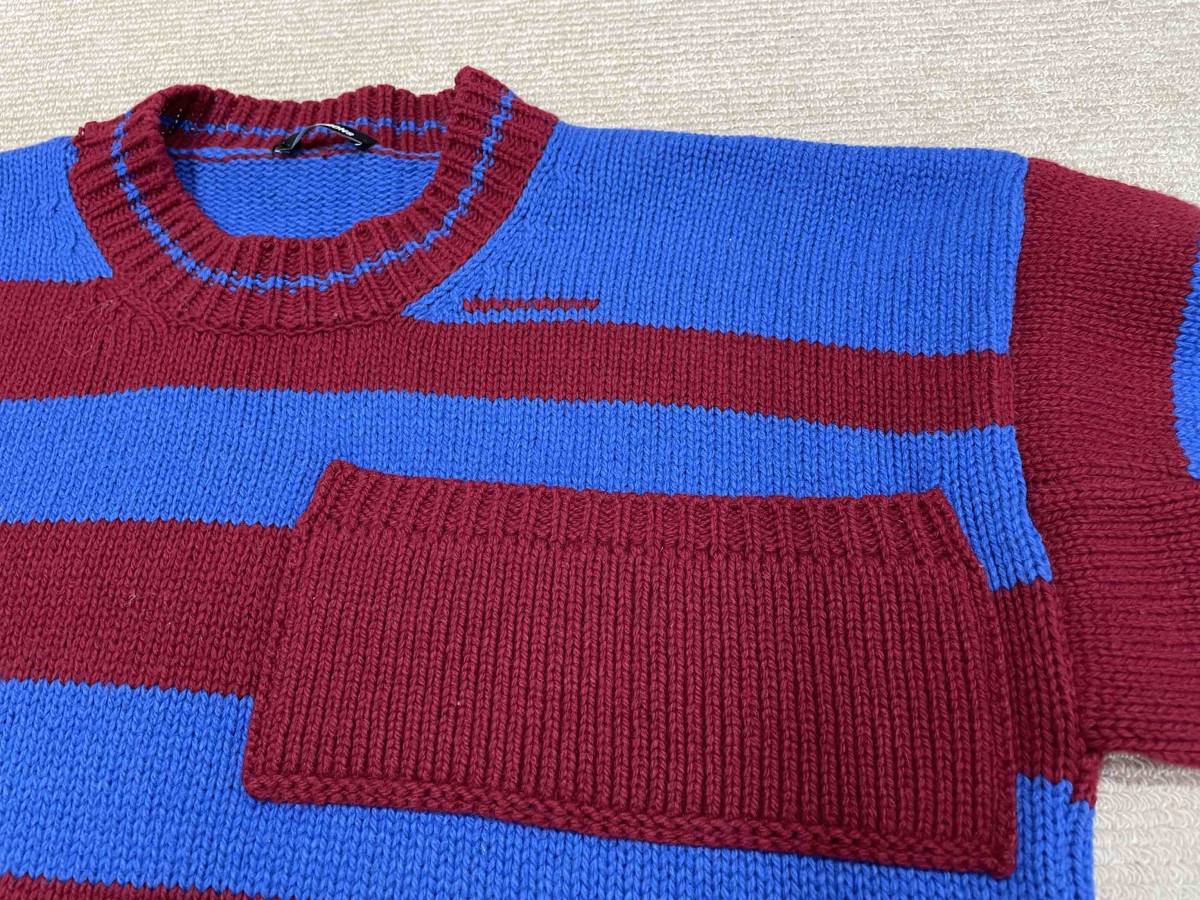 MADE IN ITALY【RAF SIMONS/ラフシモンズ】Border Short Knit Sweater 