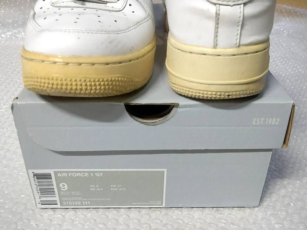 USED 送料無料】ナイキ NIKE エアフォースワン 27cm 箱付き