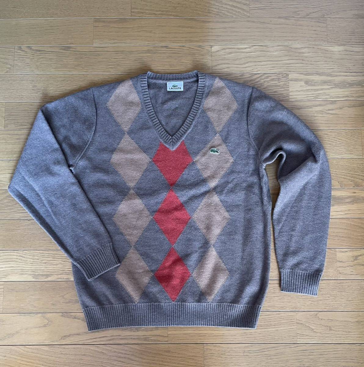 ラコステ　アーガイルセーター