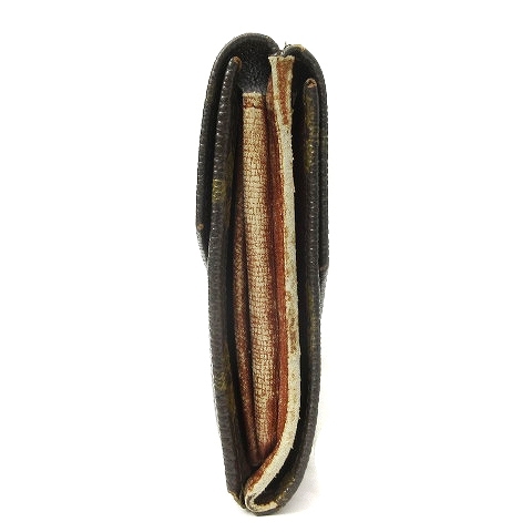 ルイヴィトン LOUIS VUITTON モノグラム ポルトモネビエ 財布 二つ折り M61660 茶 ブラウン ウォレット メンズ