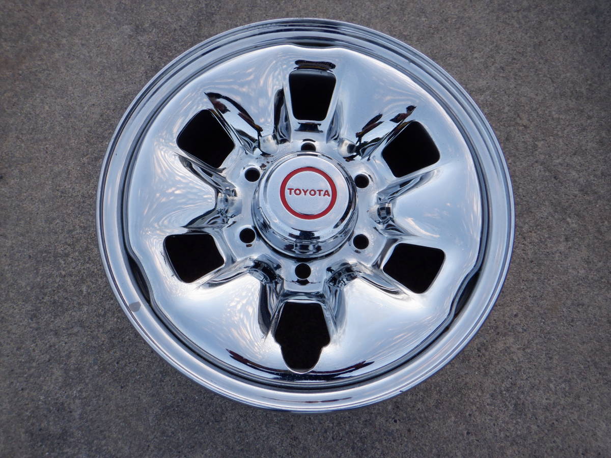 トヨタ ハイラックスサーフ 純正 メッキ スチールホイール 15インチ 6J 