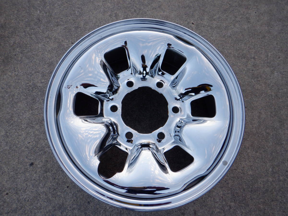 ハイラックス　サーフ　純正　メッキ　15インチ　6J ＋30 PCD139.7 トヨタ ハイラックスサーフ 純正 メッキ スチールホイール 15インチ 6J