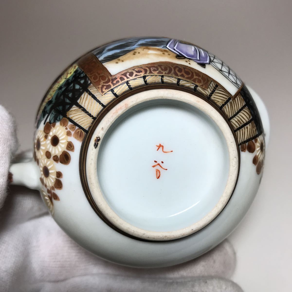 時代物 九谷焼茶器 急須 湯冷し 煎茶道具 急須 九谷焼 湯呑 -茶道具