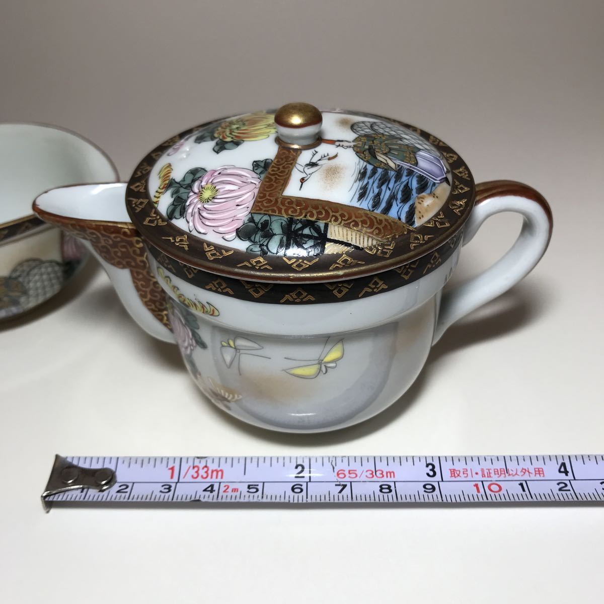 時代物 九谷焼茶器 急須 湯冷し 煎茶道具 急須 九谷焼 湯呑 -茶道具