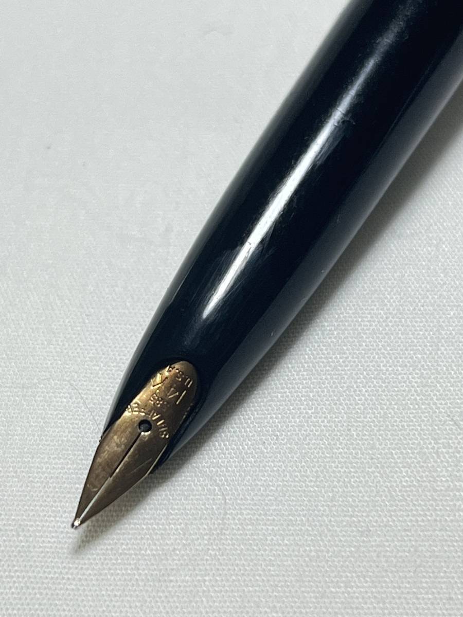 シェーファー＊SHEAFFER レディシェーファー632 ペン先14K刻印 万年筆 ブラック×ゴールド網目 ⑧